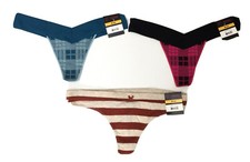 New NOBO NO Boundaries 3-Pack Thong Panties Underwear Size 6 Medium T5-12