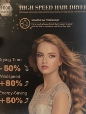 SKIMI Ionic Hair Dryer, Black Blow Dryer Fast, 110000RPM High-Speed Brushless Mo