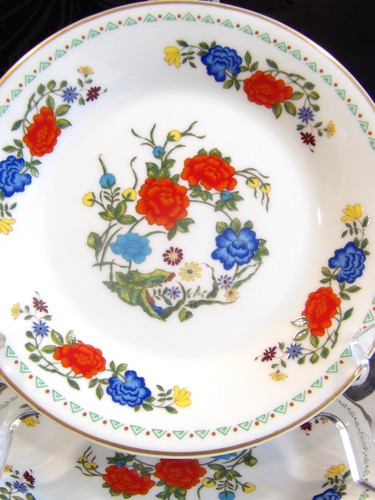 Set of 10-Aynsley Famille Rose Bone China 6" Dessert/Bread Plates from England - Picture 2 of 3