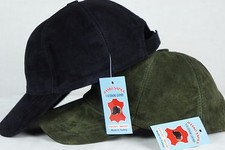 100 REAL GENUINE Lambskin Suede Leather Baseball Cap Hat Biker Trucker 2 Colors
