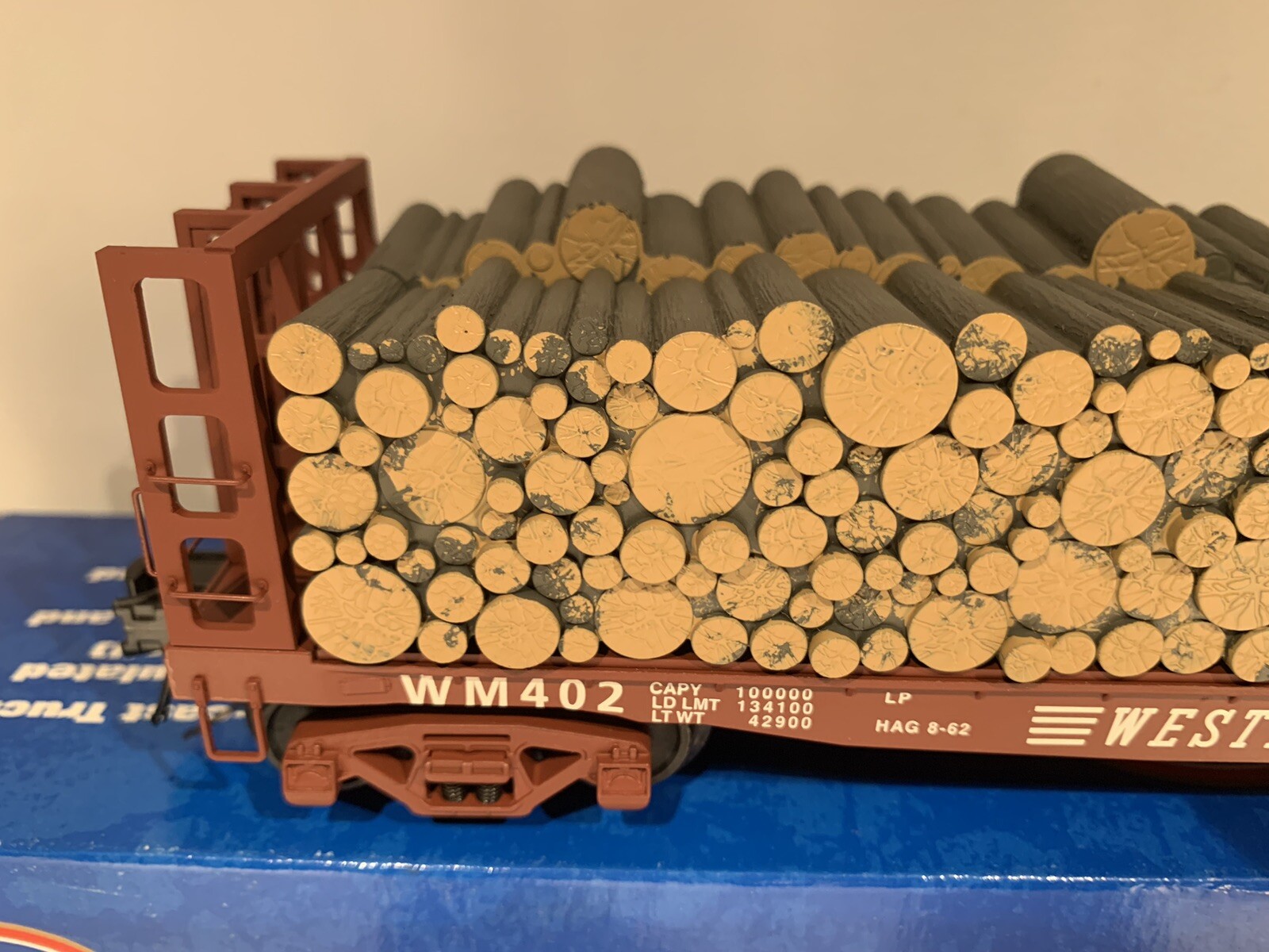 ATLAS O 3RAIL WESTERN MARYLAND PULPWOOD BULKHEAD FLAT CAR! O SCALE FREIGHT WM eBay