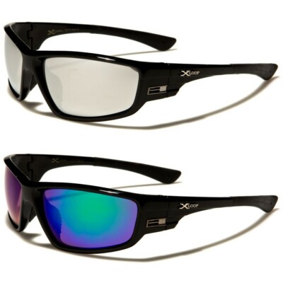 X-Loop Gray Vent Detail Wrap Around Men's Sunglasses