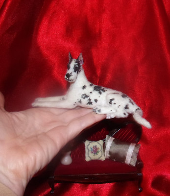 GREAT DANE dog MADE TO ORDER OOAK 1:12 Miniature Dollhouse handmade realist IGMA