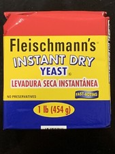 2X   FRESH...   For Bread Baking Fleischmann's Instant Dry Yeast 2X1LB 