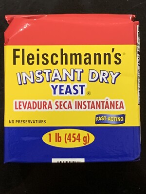 2X FRESH... For Bread Baking*Fleischmann's Instant Dry Yeast  2X1LB *