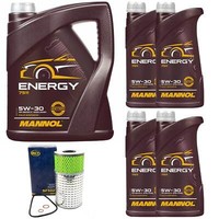 MotoröL Set Mannol Energy 5W-30 API SN/CH-4 9 Liter + ÖLfilter FüR Daewoo 2.9