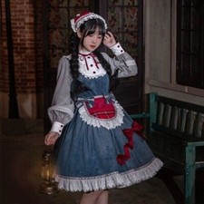 Vintage Lolita Dress Autumn Winter Warm Thickened Lolita Suit Christmas New Year
