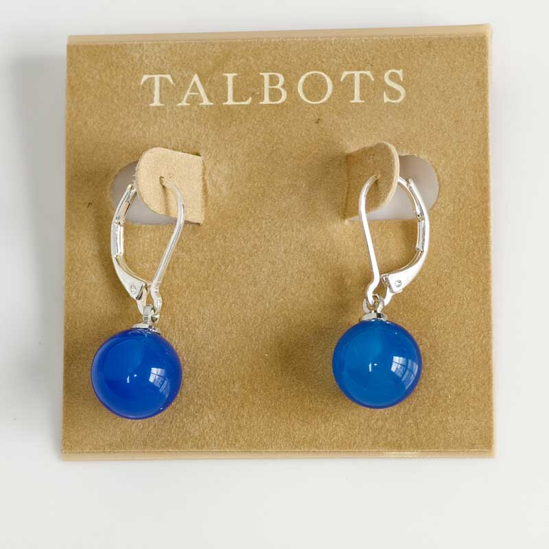 Talbots Minimalist Stone Bead Drop Earrings for Women Everyday Chic Jewelry