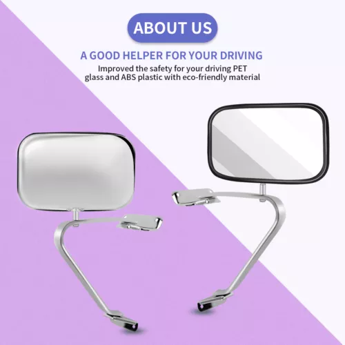 Manual Side View Mirror Pair For 1980-96 Ford F-150 F250 -F350 XL XLT XLS Pickup