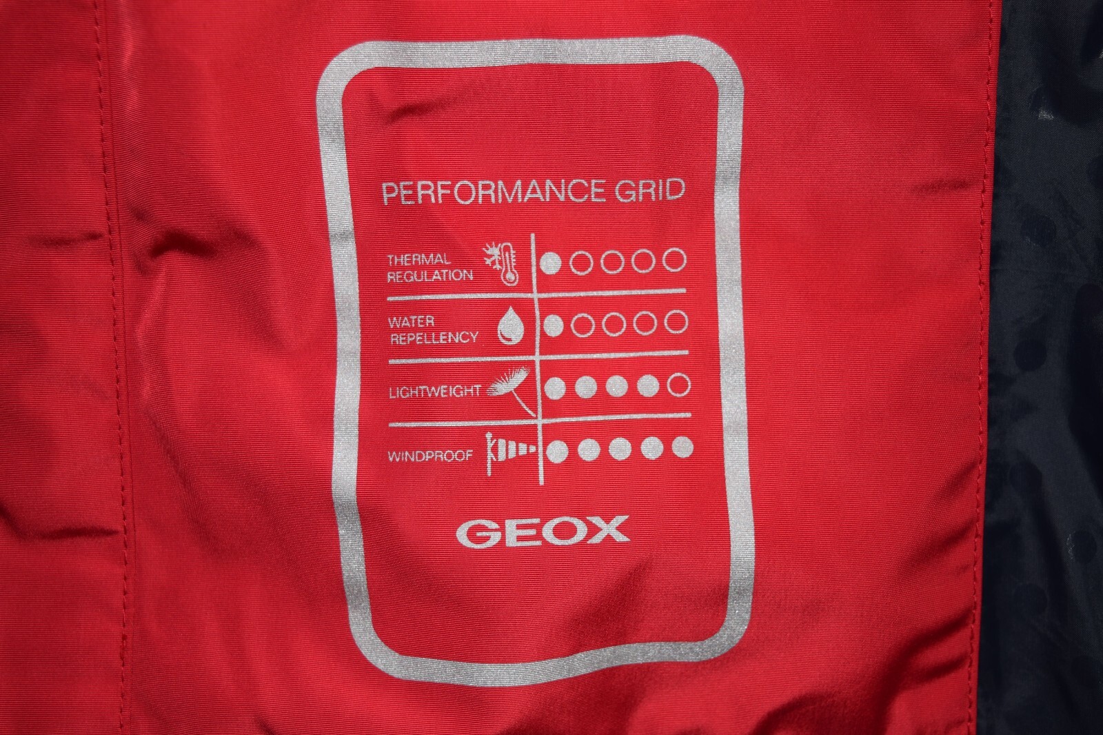 GEOX Respira Breathing System Red Full Zip Collared Lined Belted Jacket Size 6 image 10
