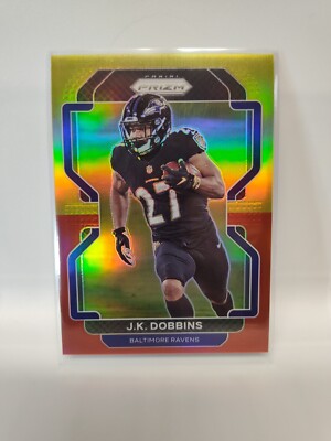  #d /35 2021 Panini Prizm Football J.K. Dobbins #283 Red/Gold SSP RAVENS NFL