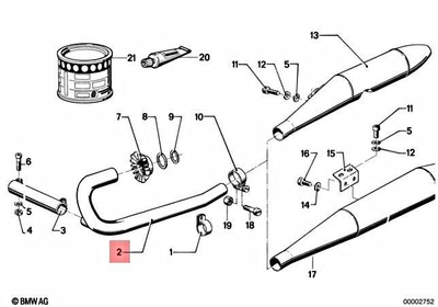 BMW Airhead 38mm Stainless Exhaust Header Pipes Left Right Single  