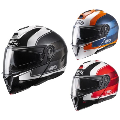 HJC i90 Wasco Motorrad Helm Klapphelm mit Sonnenblende Touring