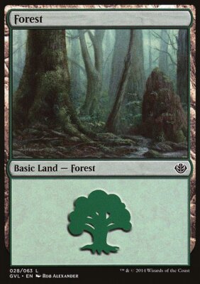 MTG Magic the Gathering Forest (28/67) DDA, Garruk vs. Liliana NM