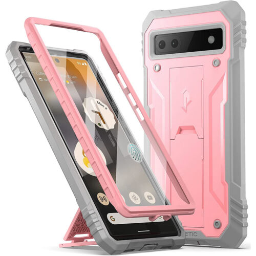 For Google Pixel 6A Case 5g | Poetic [with Kickstand] Rugged Cover Light Pink - Photo 1/7