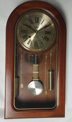 VINTAGE WALTHAM 31 DAY WINDING WALL CLOCK WITH CHIMES, MADE IN KOREA. - Picture 1 of 11