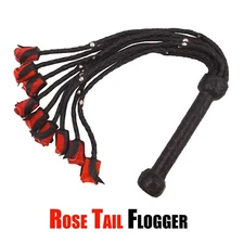 BDSM Genuine Cowhide Thick Leather  Flogger 09 Tails Heavy & Thuddy impact Whip