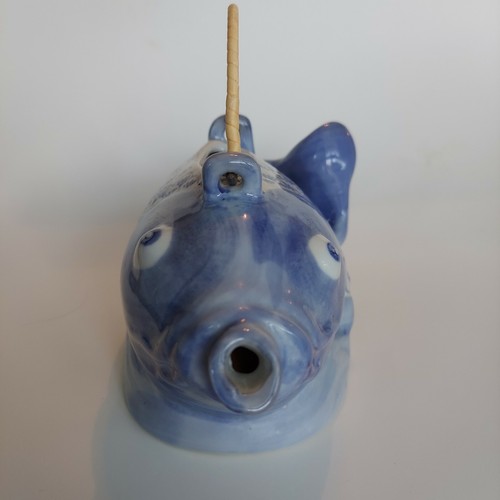 Olla de té Lucky Koi mango de ola grande cerámica decorativa pintada a mano - Imagen 7 de 10