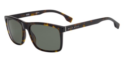 New Hugo Boss Men's Rectangular Sunglasses BS 1036/S 0086/QT Havana/Green 58mm