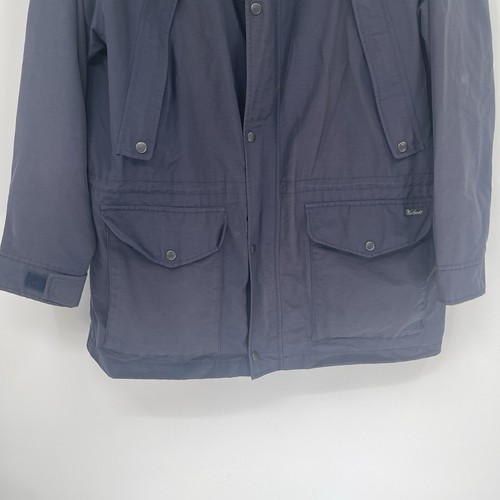 Woolrich Mens Fieldstone Jacket Navy Blue Wool Lined Coat Hooded Size XL - Picture 3 of 10