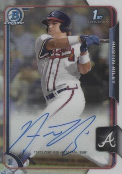 2015 Bowman Draft - Chrome Draft Pick Autographs Austin Riley #BCA-ARI ...