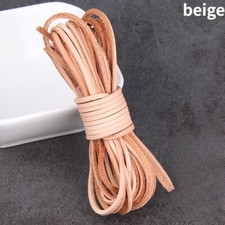5meter Length 2mm Width First Layer Cowhide Flat Rope Leather Cord Retro Trims