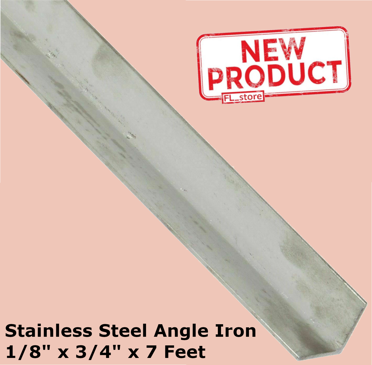 Stainless Steel Angle Iron 1/8" x 3/4" x 7 Feet 90° Hot Rolled 304 Mill Finish eBay