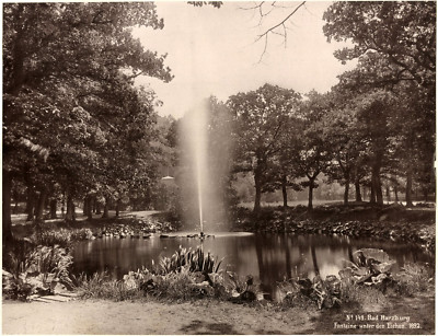 Bad Harzburg, Fontaine unter den Eichen vintage print, Photomechanique 21x