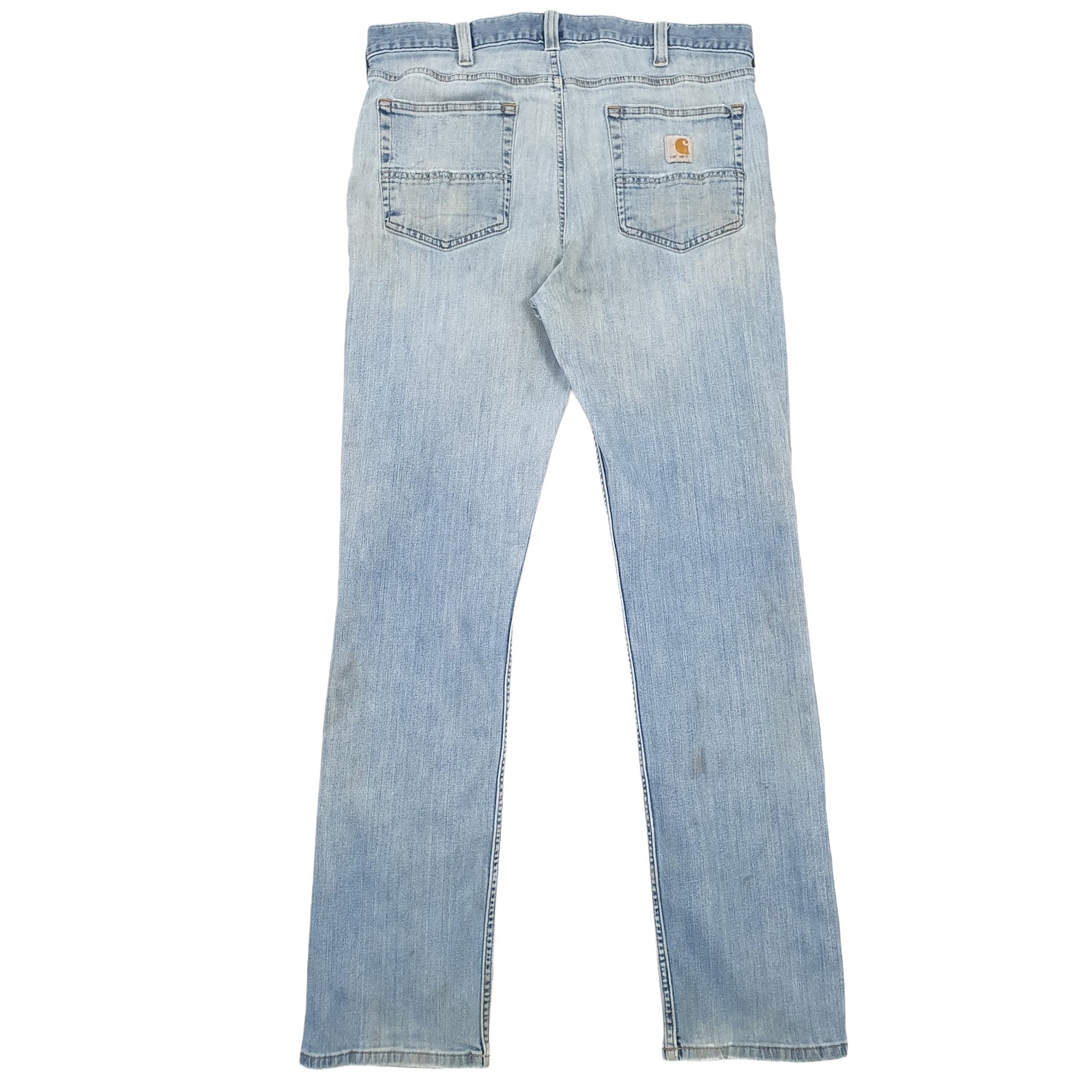 Mens CARHARTT Casual Regular Fit Blue Denim Relaxed Jeans Trousers W34 L31 image 3