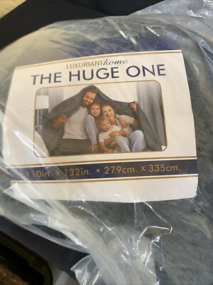 Oversized Blanket 110''x132'' Family Size Gray