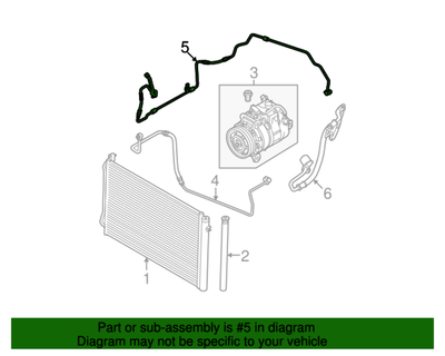 OEM BMW E84 E90n E91n Evaporator Condenser Pressure Hose 