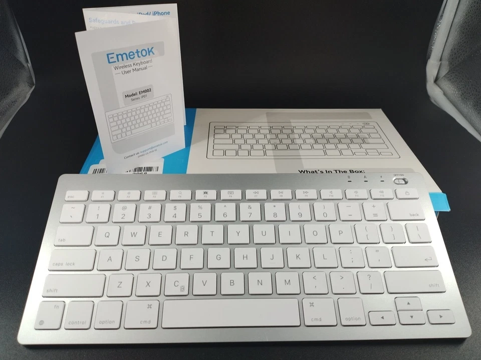 Emetok Wireless Keyboard EM002 Color Gray Slim Line NEW IN BOX - Image 3 of 4