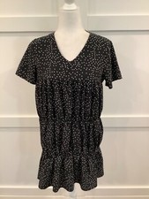 Shein  Black White Polka a Dot Short Dress Size Medium