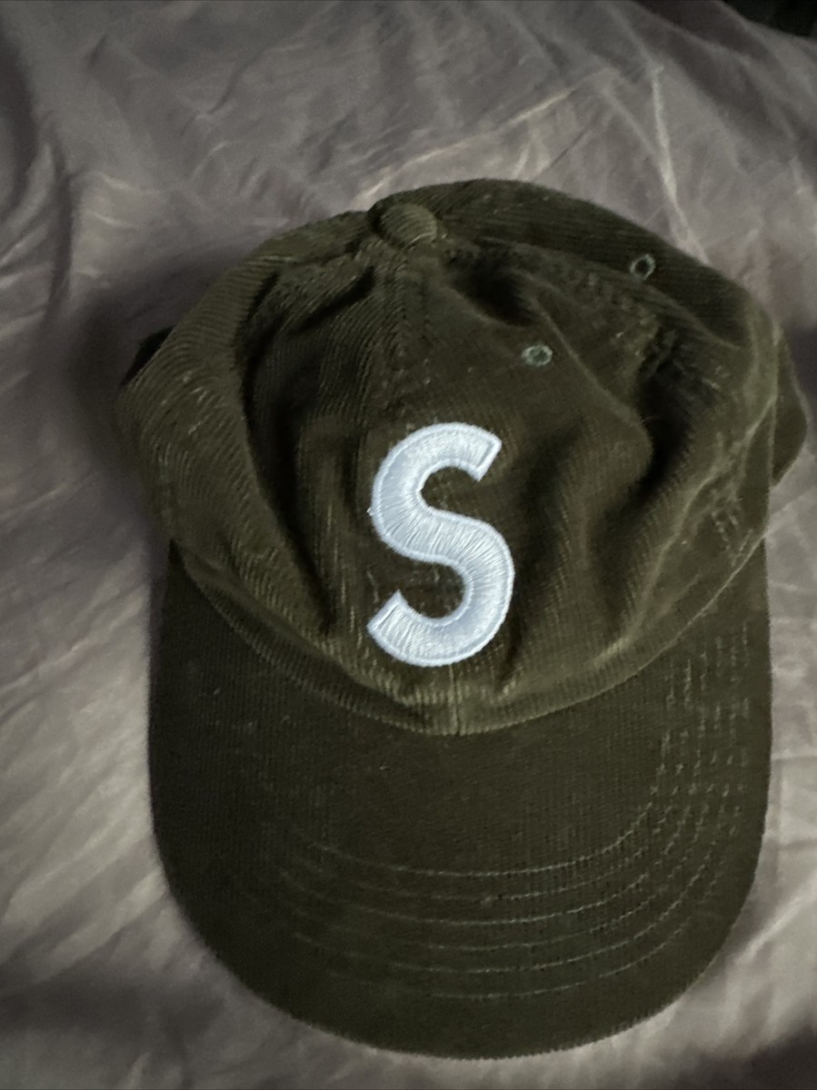 新品 Supreme Corduroy S Logo 6-Panel オリーブ