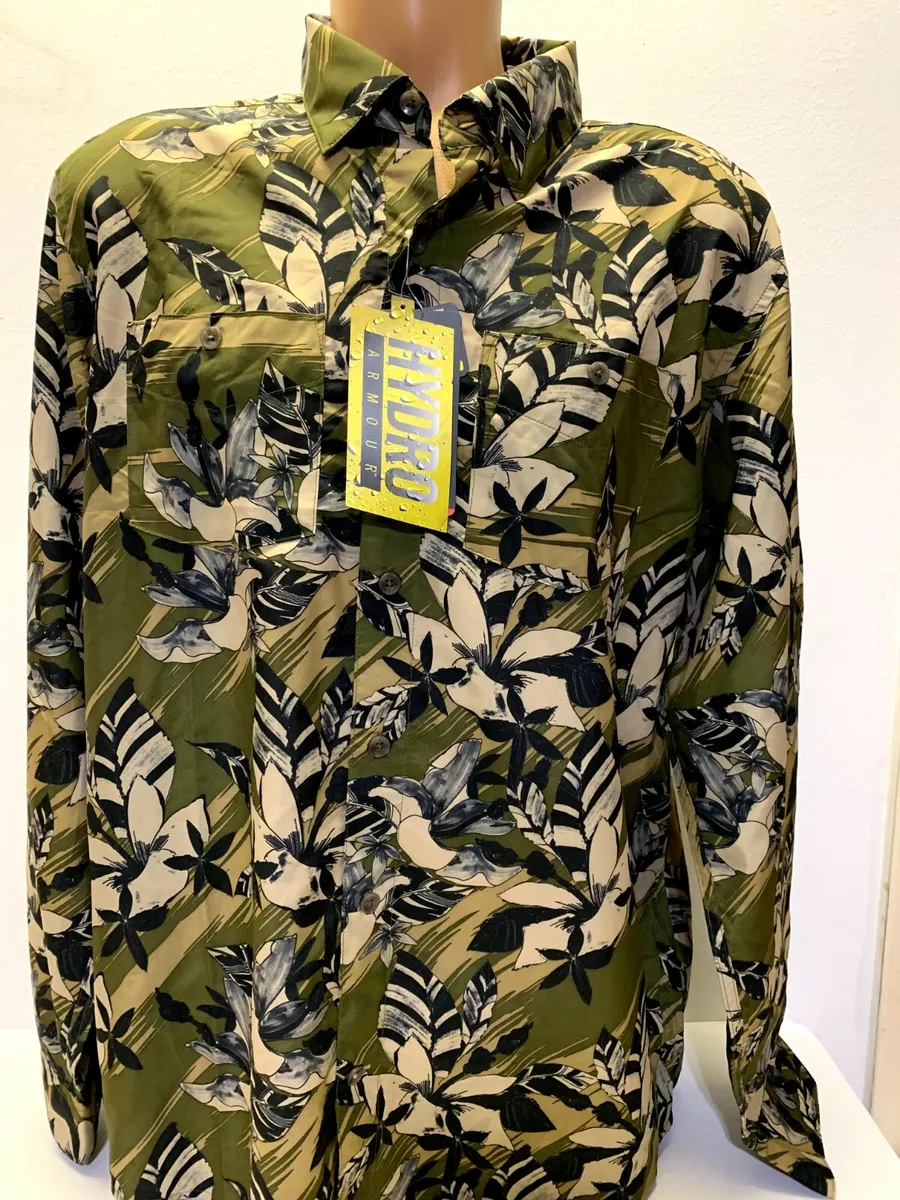 Men's Size XL Under Armour Hydro Chesapeake Floral Green Fishing