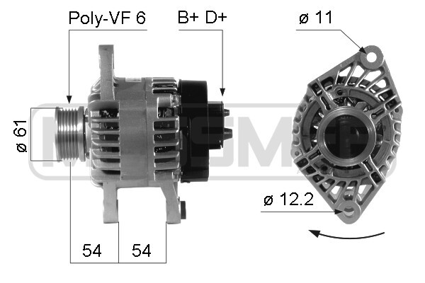 Messmer Lichtmaschine Generator 100A 14V FüR Fiat Stilo 1.9 D Multijet-image