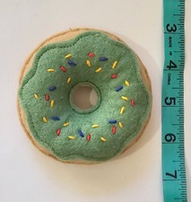 Stuffed Felt Glazed Donut Doughnut Gift Food Sprinkled Chocolate Decor olive