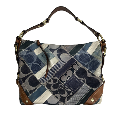 バッグ Coach y2k Signature Shoulder Hand Bag Coach Handbag Y2K One Shoulder Signature Canvas Beige h0732