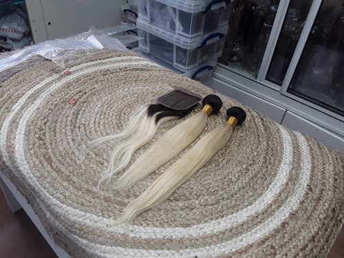 1B/613# ROOT OMBRE PERUVIAN HUMAN HAIR 16+18&16 SILK BASE CLOSURE STRAIGHT 250g - 第 1/5 張圖片