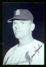 #1295, 4" x 6" Photo Card, Signed-Autographed, Tom Hughes, Cardinals