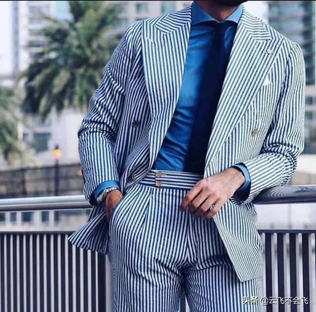 Seersucker double hotsell breasted suit