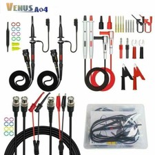 Multimeter Test Leads Kit BNC Test Lead Cable Wire 100Mhz Oscilloscope Probe Set