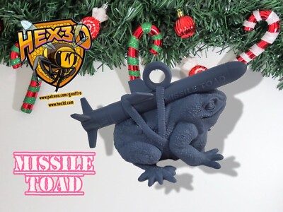 Christmas Missile Toad Ornament Unpainted