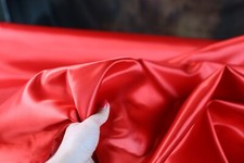 Red Silky Bridal Satin Fabric by the yard 60" Wide 190