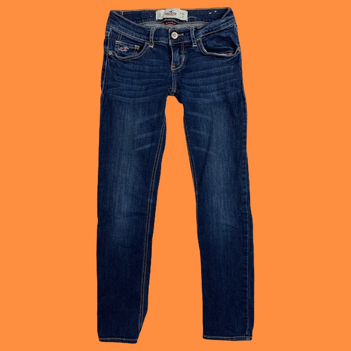 Hollister Jeans 0s SoCal Stretch Slim Straight Blue Denim Wash