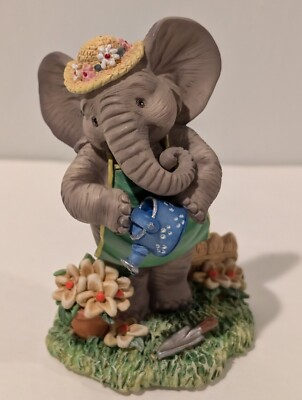 Vtg. Peanut Pals 1997 Spring Is Sprung Elephant Figurine The Hamilton Collection