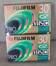 VHS-C FujiFilm Camcorder Tapes Premium 2-Pack 30 min SP/90 Mins EP New Sealed