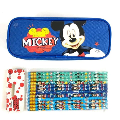 Funda para lápiz Mickey Mouse con cremallera con 12 piezas lápiz - Imagen 5 de 5