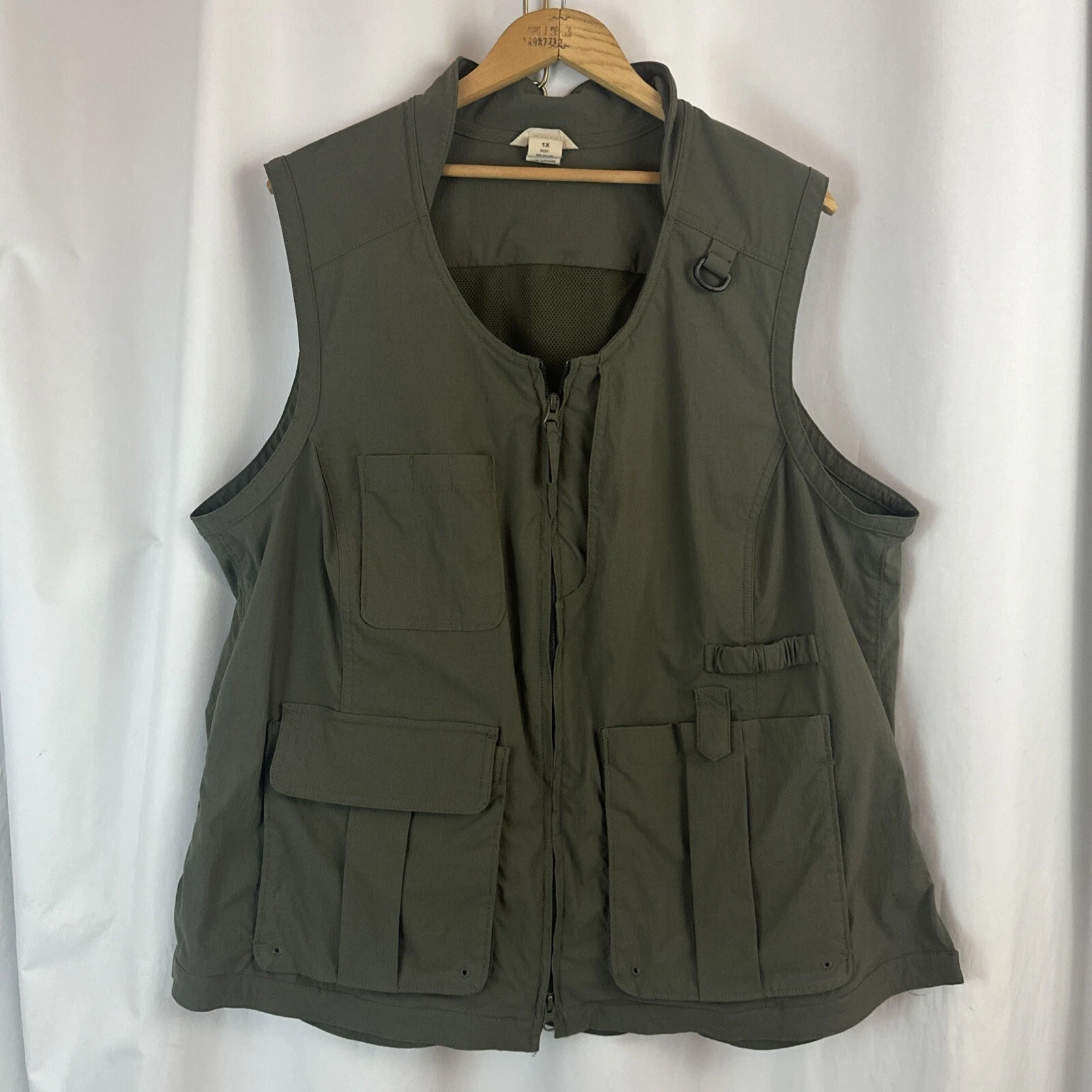 DULUTH TRADING Outdoor Fishing Camping Tactical Utility Vented Vest XL Green H1