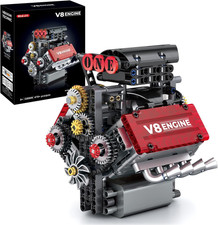 V8 Engine Building Set,V8 Engine Model Kit That Run,Build Your Own STEM Mini V8